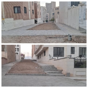 تصویر تکمیل عملیات عمرانی مابین بلوک‌های سلمان فارسی ۹ و ۱۰ مهستان