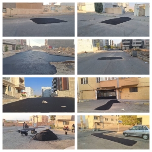تصویر آسفالت معابر شهرک المهدی و خیابان ناصر خسرو مهستان ترمیم شد