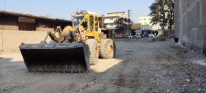 تصویر فاز اول عملیات احداث پایانه تاکسی اهری در حال اجراست