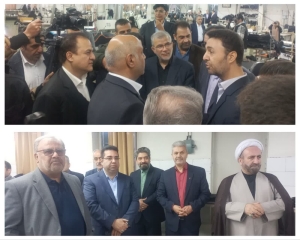 تصویر وزیر تعاون، کار و رفاه اجتماعی از واحدهای تولید پوشاک در شهرک صنعتی بهارستان بازدید کرد