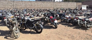 تصویر توقیف 125 دستگاه موتورسیکلت متخلف در ساوجبلاغ