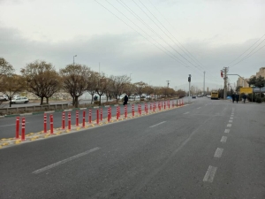 تصویر طرح "جزیره ایمن" برای افزایش ایمنی عابران اجرا شد