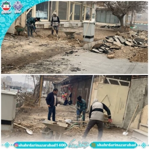 تصویر آغاز عملیات پیاده‌روسازی بلوار آیت‌الله رئیسی در نظرآباد