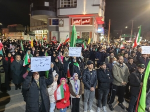 تصویر چهل و پنجمین موج حضور پرشور مردم شهیدپرور شهرستان طالقان در لبیک به مقام معظم رهبری