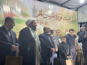 تصویر حضور هنرمندان شهرستان چهارباغ در اجتماع مردمی