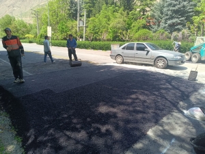 تصویر احداث سرعت کاه در دو نقطه از محدوده شهر و محله آسارا