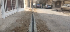 تصویر عملیات جدول‌گذاری و پیاده‌روسازی در خیابان آل‌علی آغاز شد