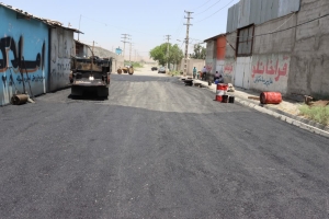 تصویر آغاز عملیات آسفالت خیابان دوم شمالی ماهدشت