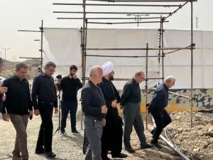 تصویر بازدید مسئولان بخش و شهر آسارا از محل برپایی موکب در اتوبان همت