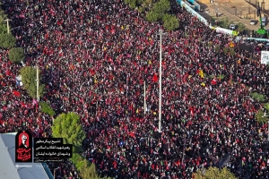 تصویر رکورد بی‌سابقه تاریخ با بیش از ۴۰ میلیون نفر در بدرقه رهبر شهید