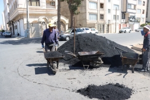 تصویر خیابان فضیلت زیر تیغ عملیات عمرانی شهرداری ماهدشت